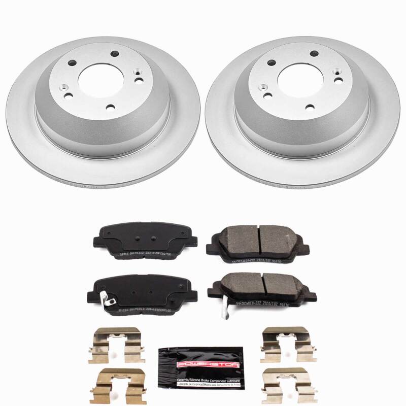 Power Stop 10-18 Hyundai Santa Fe Rear Z23 Coated Brake Kit