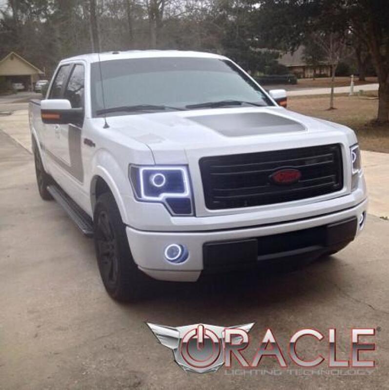 Oracle 13-14 Ford F-150 / Raptor LED Headlight Projector Halo Kit - Red