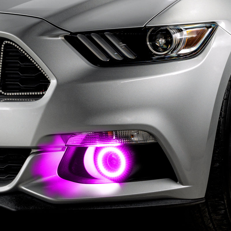 Oracle Ford Mustang 15-20 WP LED Projector Fog Halo Kit - ColorSHIFT