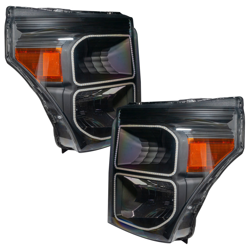 Oracle 11-16 Ford F250/350 LED HL - Black - ColorSHIFT w/ 2.0 Controller