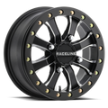 Raceline A71MB Mamba 15x6in/4x137 BP/40mm Offset/110.18mm Bore - Black & Machined Beadlock Wheel
