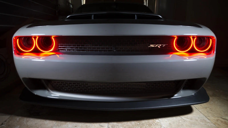 Oracle 15-21 Dodge Challenger Pre-Installed Halo Headlight Bezel - ColorSHIFT 2