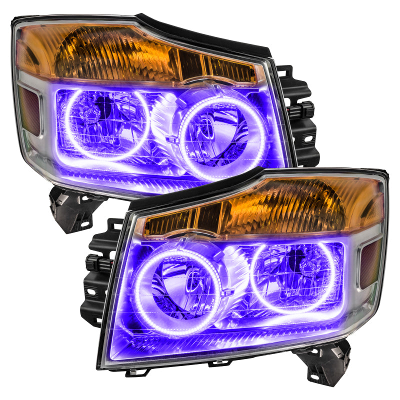Oracle Nissan Titan 08-15 Halo Kit - ColorSHIFT w/o Controller