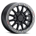 Raceline A14GR Alpha 15x7in/5x114.3 BP/25mm Offset/68mm Bore - Gunmetal & Red Ring Beadlock Wheel