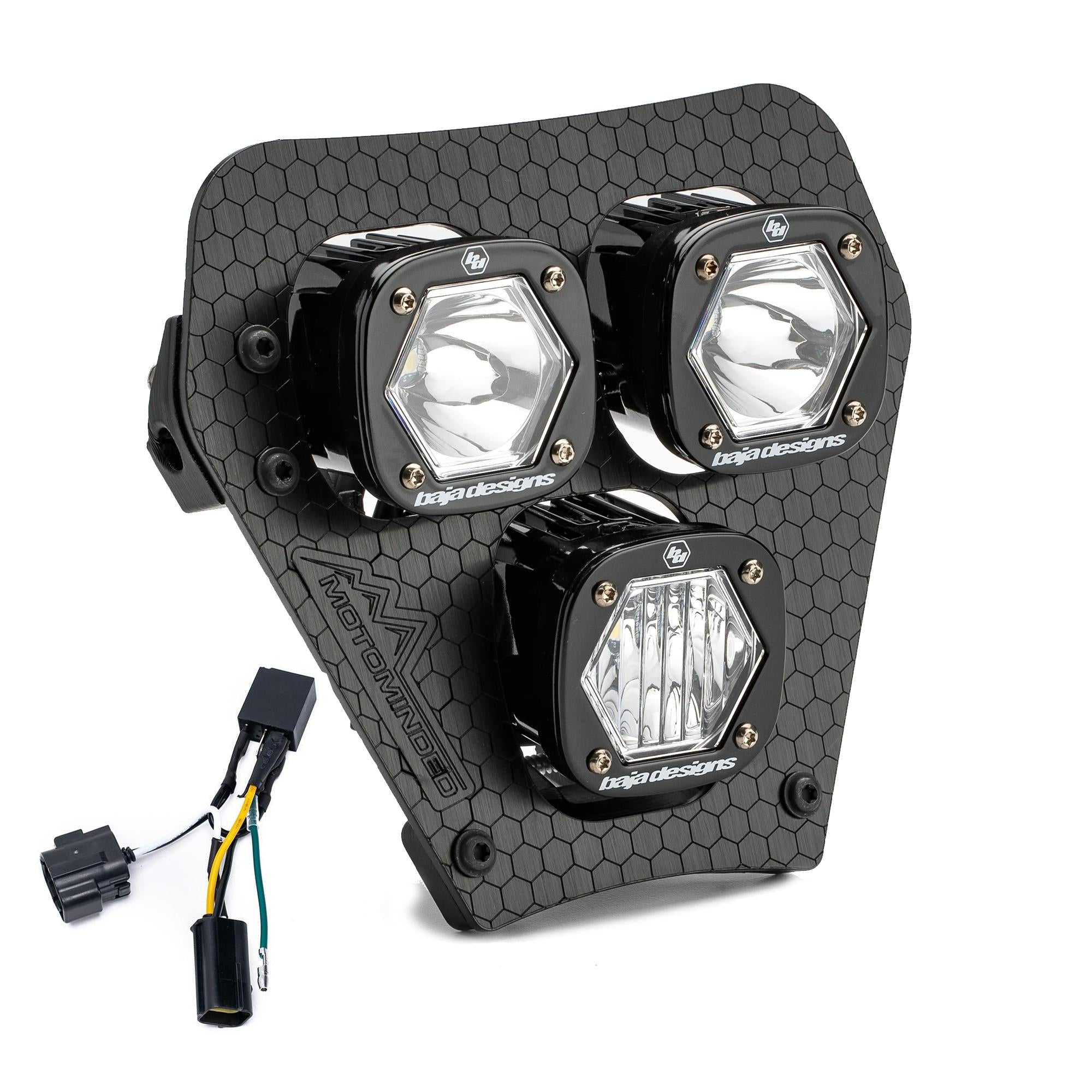 KTM Triple S1 Hydra (D/C) LED Headlight Kit w/ Hi-Low Harness 2024-Up KTM EXC-F Baja Designs