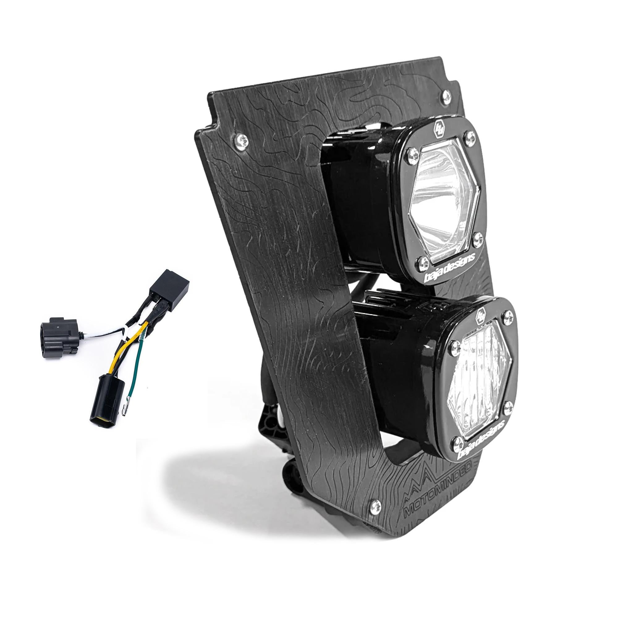 Husqvarna Dual S1 Gemini (D/C) LED Headlight Kit w/ Hi-Low Harness 2024-Up Husqvarna FE-S Baja Designs