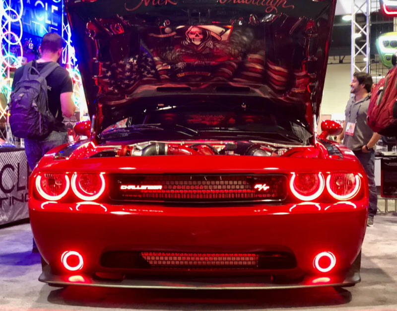 Oracle Dodge Challenger 08-14 LED Waterproof Fog Halo Kit - Amber