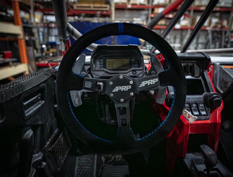 PRP Deep Dish Suede Steering Wheel - Blue