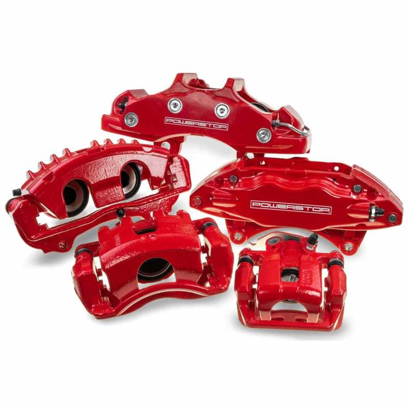Power Stop 16-18 Subaru Crosstrek Rear Red Calipers - Pair