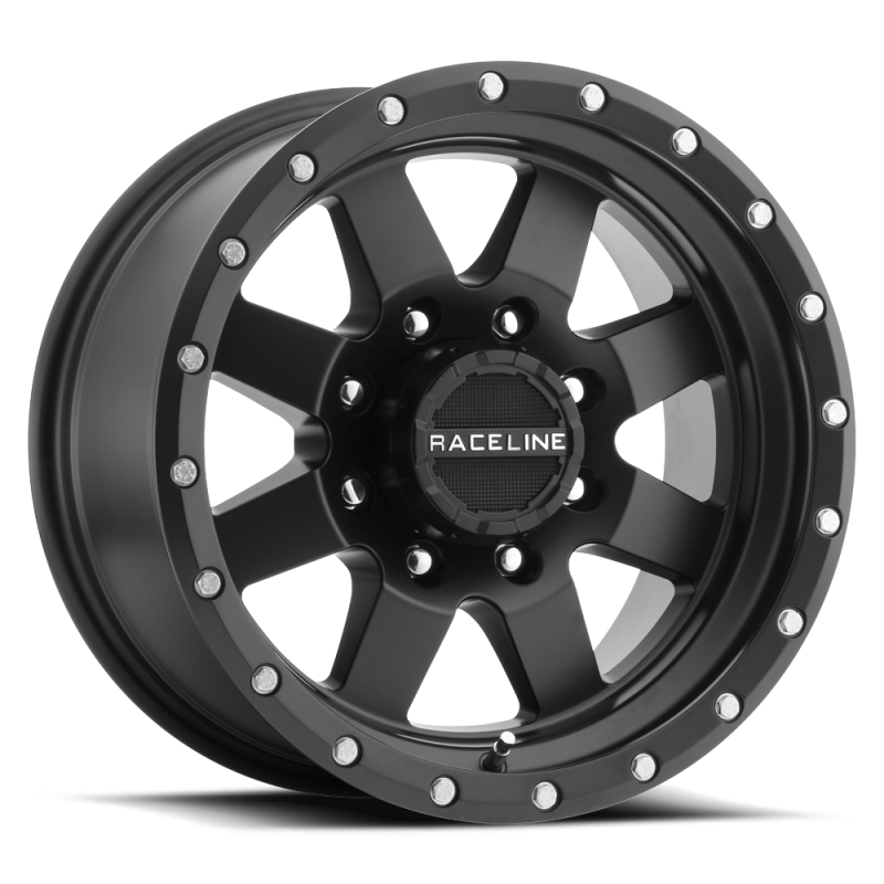 Raceline 935B Defender 16x6.5in / 6x130 BP / 45mm Offset / 84.1mm Bore - Satin Black Wheel