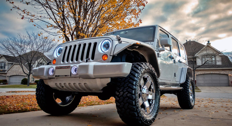 Oracle Jeep Wrangler JK 07-18 LED Waterproof Fog Light Kit - ColorSHIFT