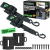 Rhino USA15+Ford F150/17+ F250 2in Retractable Ratchet Straps w/Bracket - Black