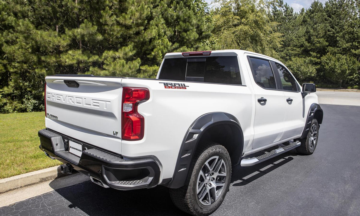 Drt Style Fender Flares Front And Rear For 2019-2021 Chevrolet Silverado 1500/2022 Chevrolet Silverado 1500 Ltd Bushwacker