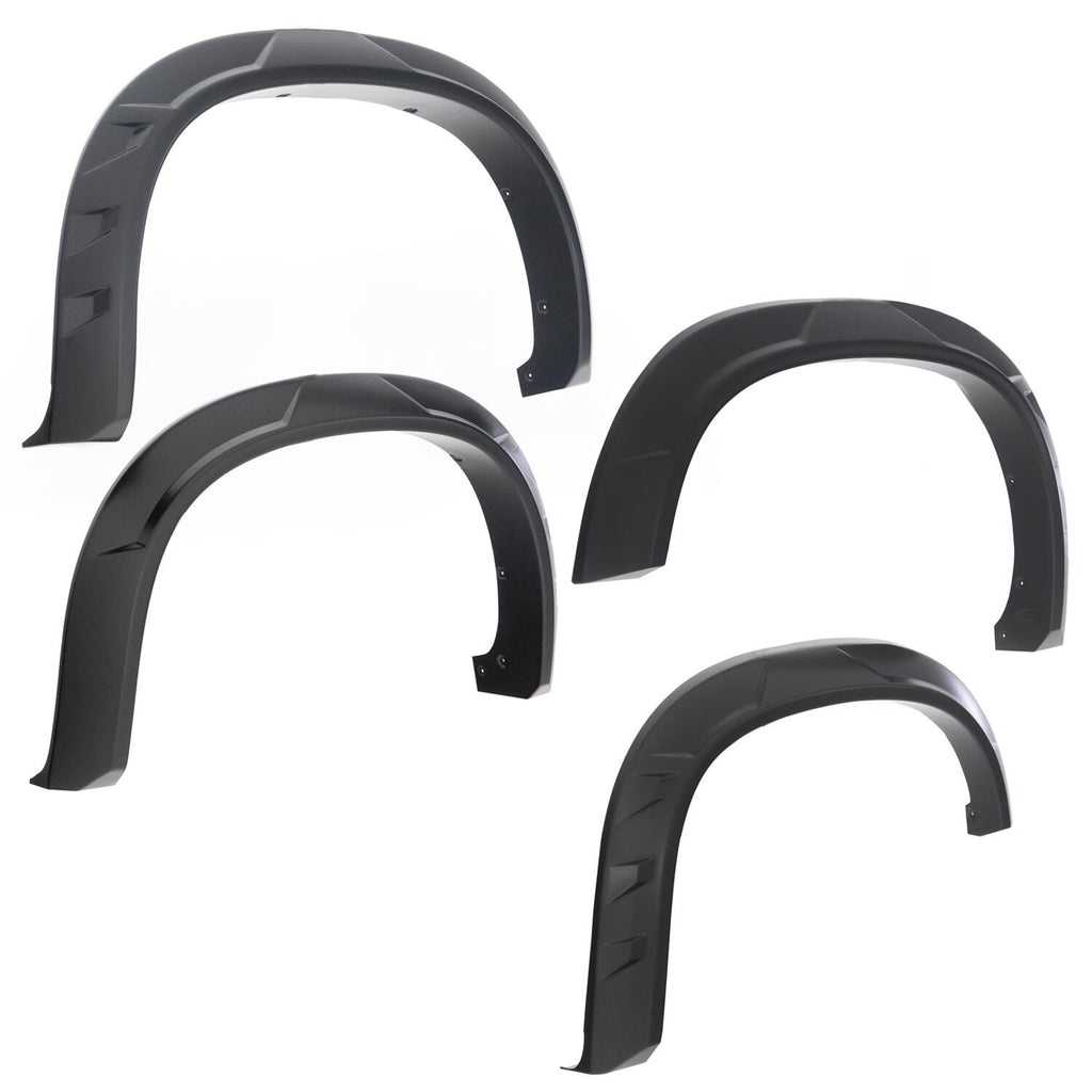 Drt Style Fender Flares Front And Rear For 2019-2021 Chevrolet Silverado 1500/2022 Chevrolet Silverado 1500 Ltd Bushwacker
