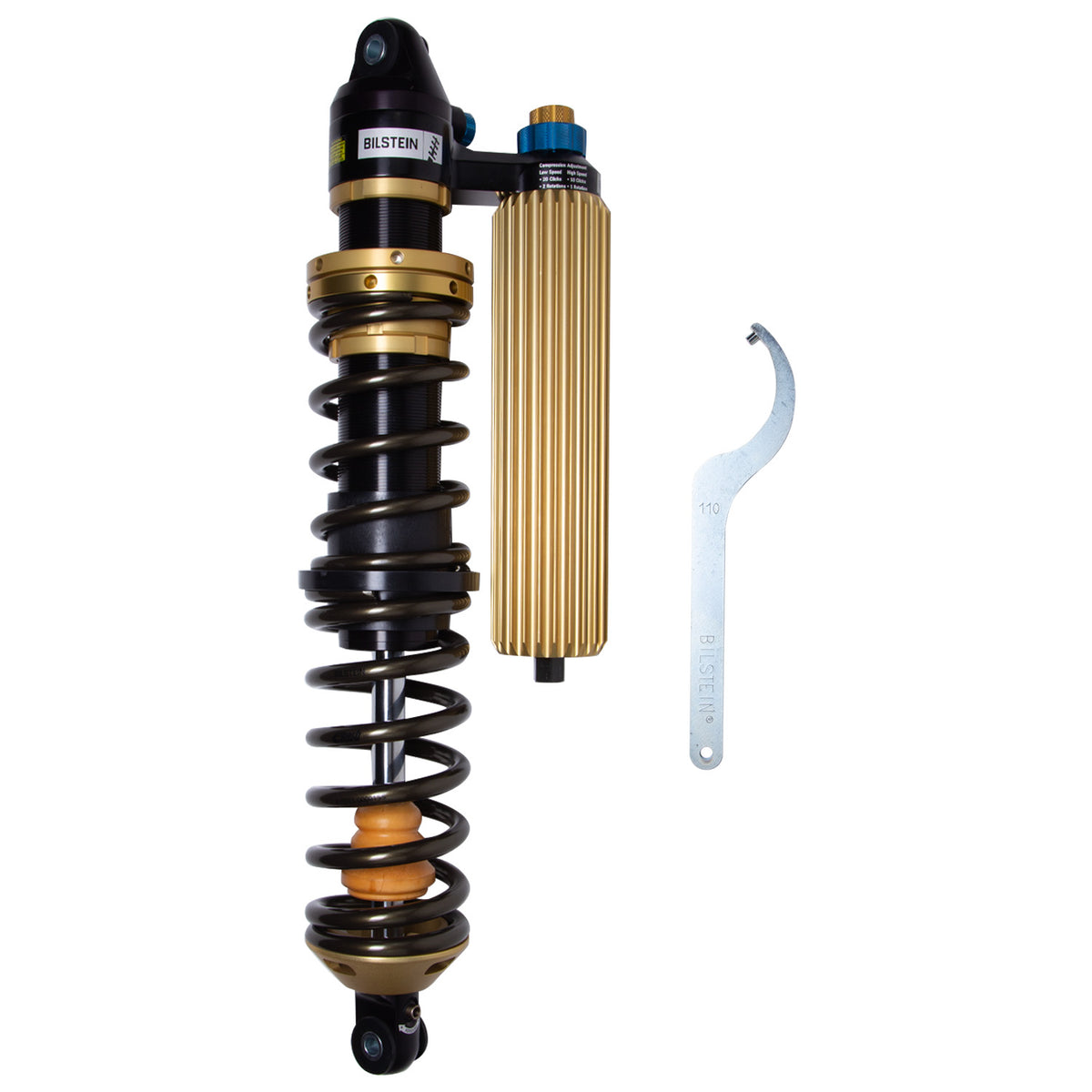 Suspension Shock Absorber and Coil Spring Assembly Front Left Monotube Polaris RZR Turbo S4 2022-2021 Powersports Bilstein