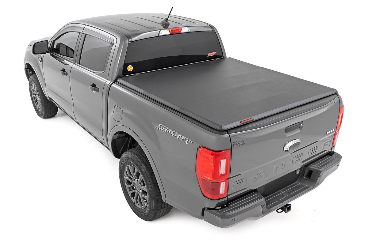 Soft Tri-Fold Bed Cover 5 Foot Bed Ford Ranger 2WD/4WD (2019-2023) Rough Country