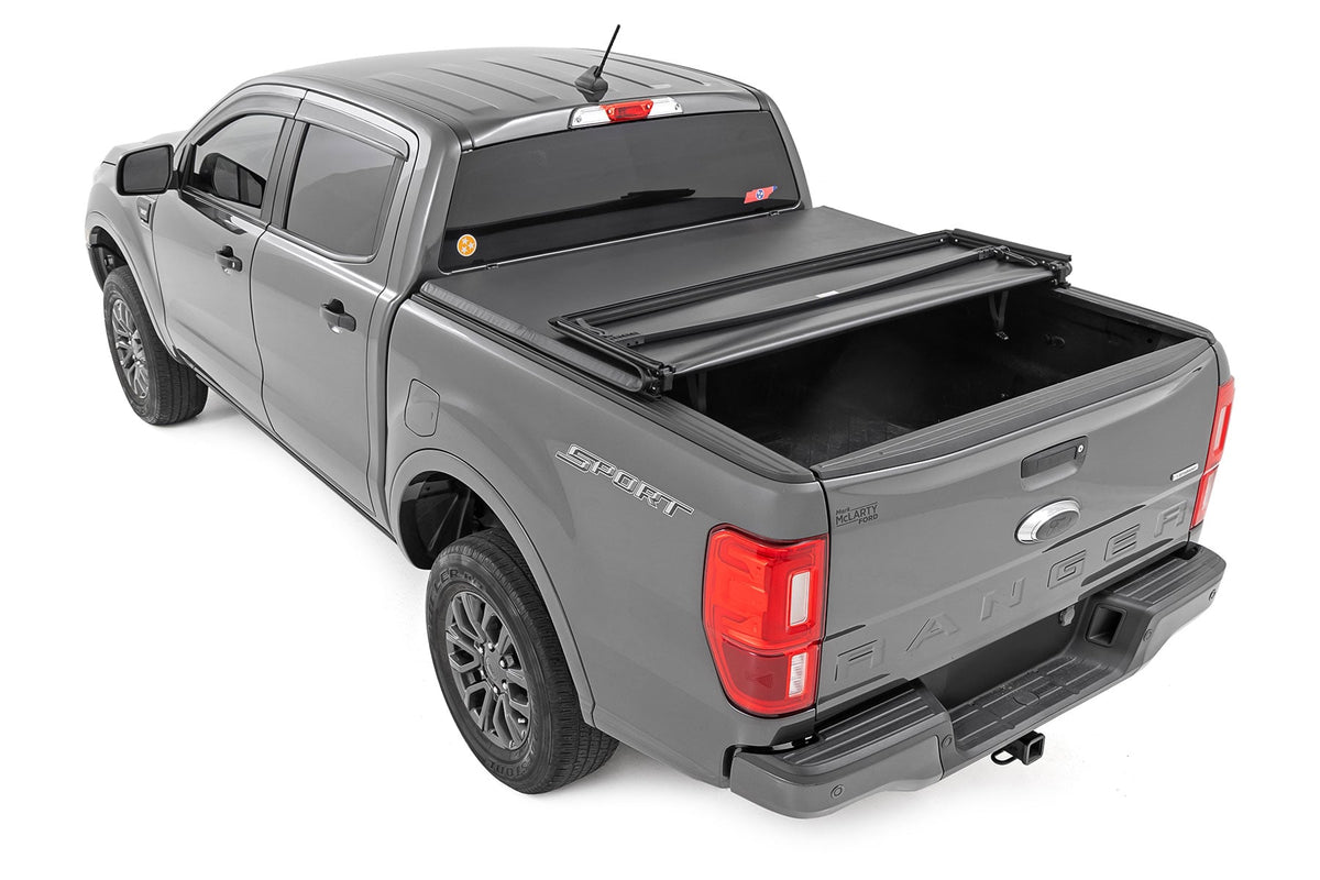 Soft Tri-Fold Bed Cover 5 Foot Bed Ford Ranger 2WD/4WD (2019-2023) Rough Country