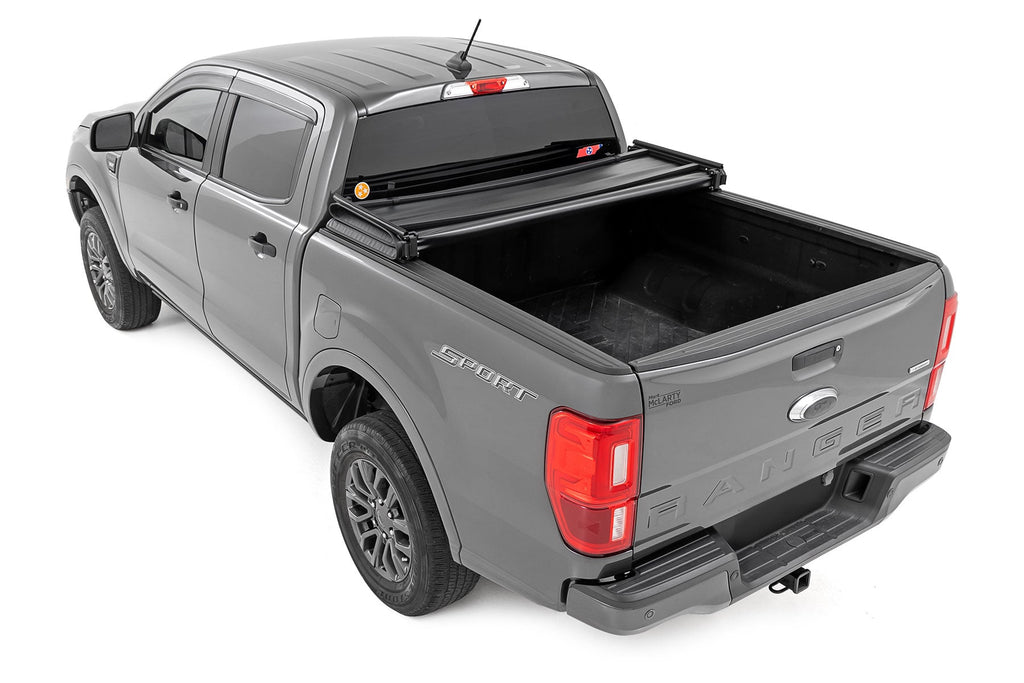 Soft Tri-Fold Bed Cover 5 Foot Bed Ford Ranger 2WD/4WD (2019-2023) Rough Country