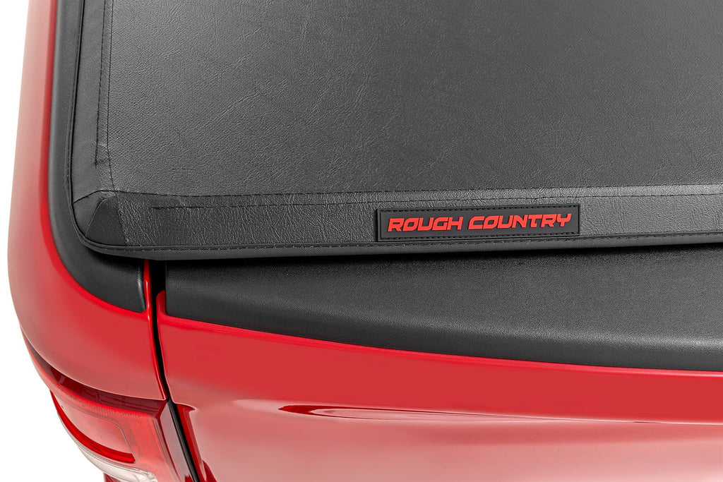 Soft Tri-Fold Bed Cover 6 Foot 4 Inch Bed Ram 1500 (19-26)/1500 TRX (21-24) Rough Country