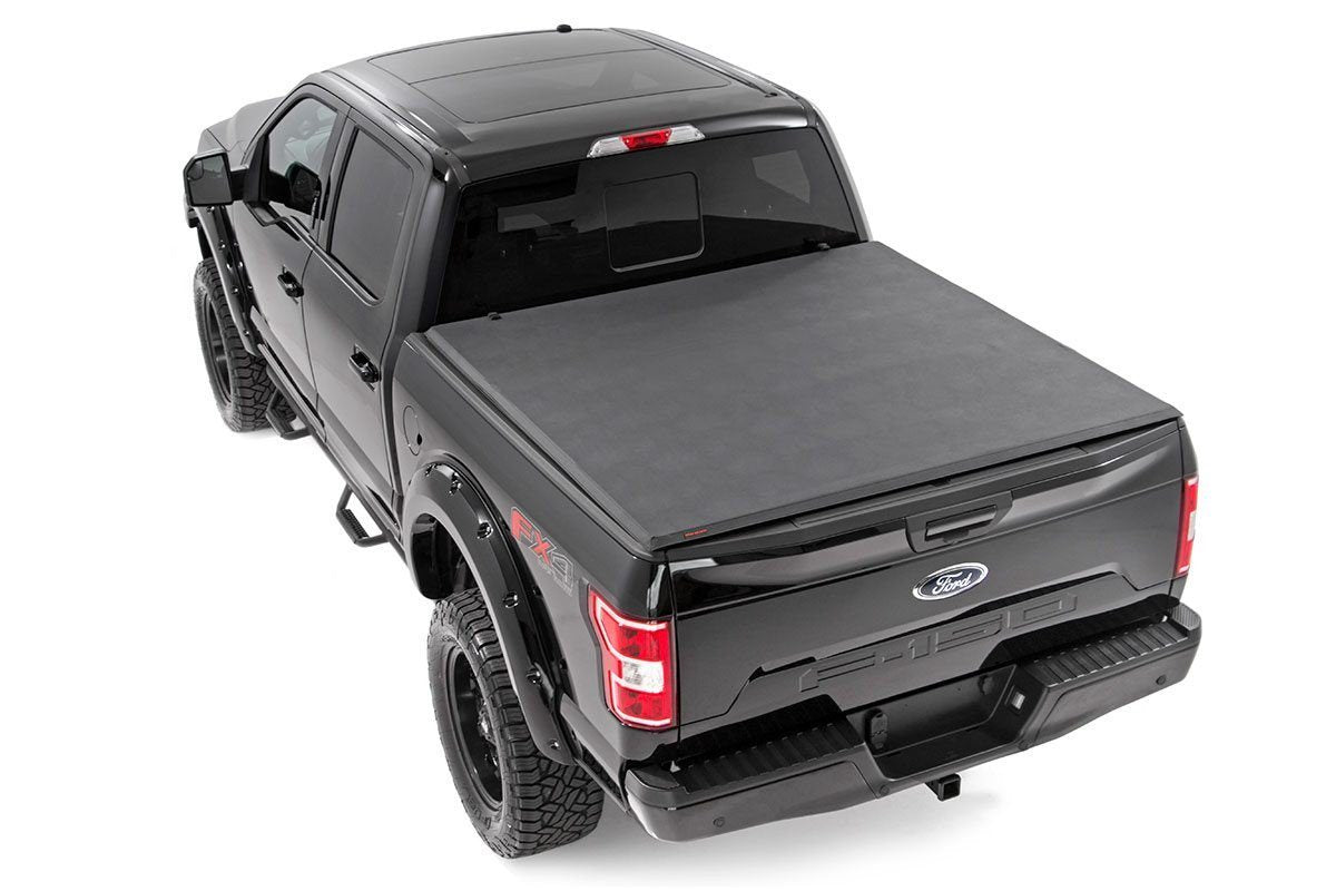 Soft Tri-Fold Bed Cover 5 Foot 7 Inch Bed Ford F-150 2WD/4WD (2001-2003) Rough Country