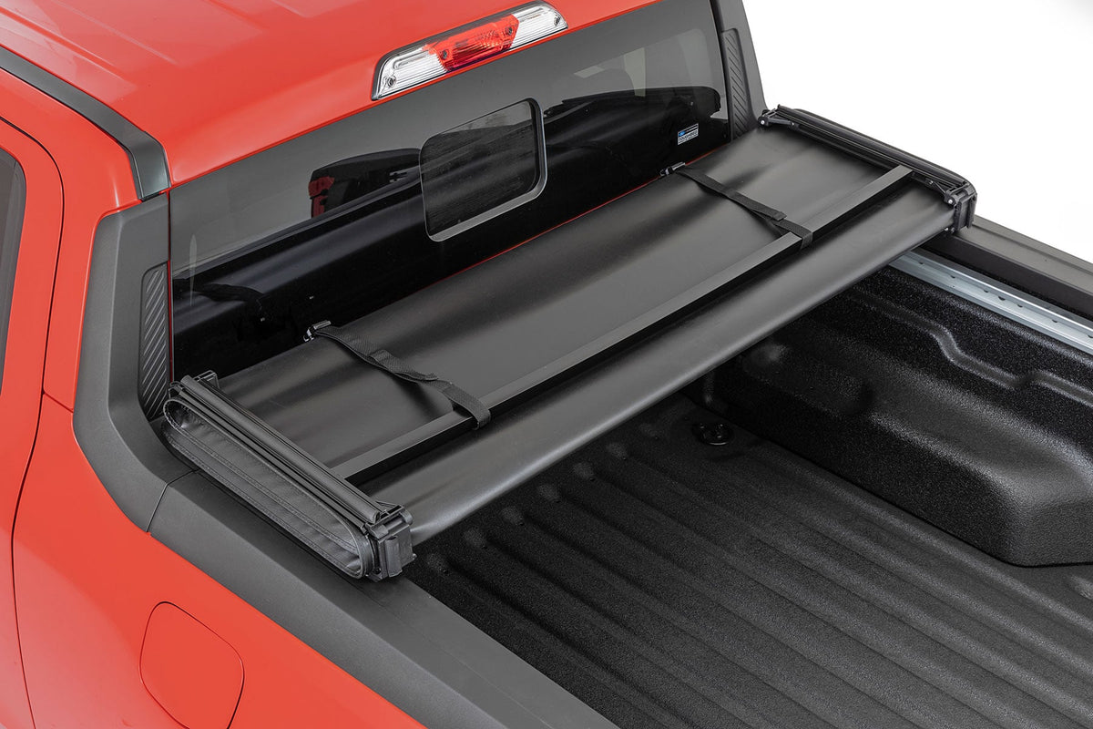 Soft Tri-Fold Bed Cover 4 Foot 6 Inch Bed Ford Maverick 2WD/4WD (2022-2026) Rough Country