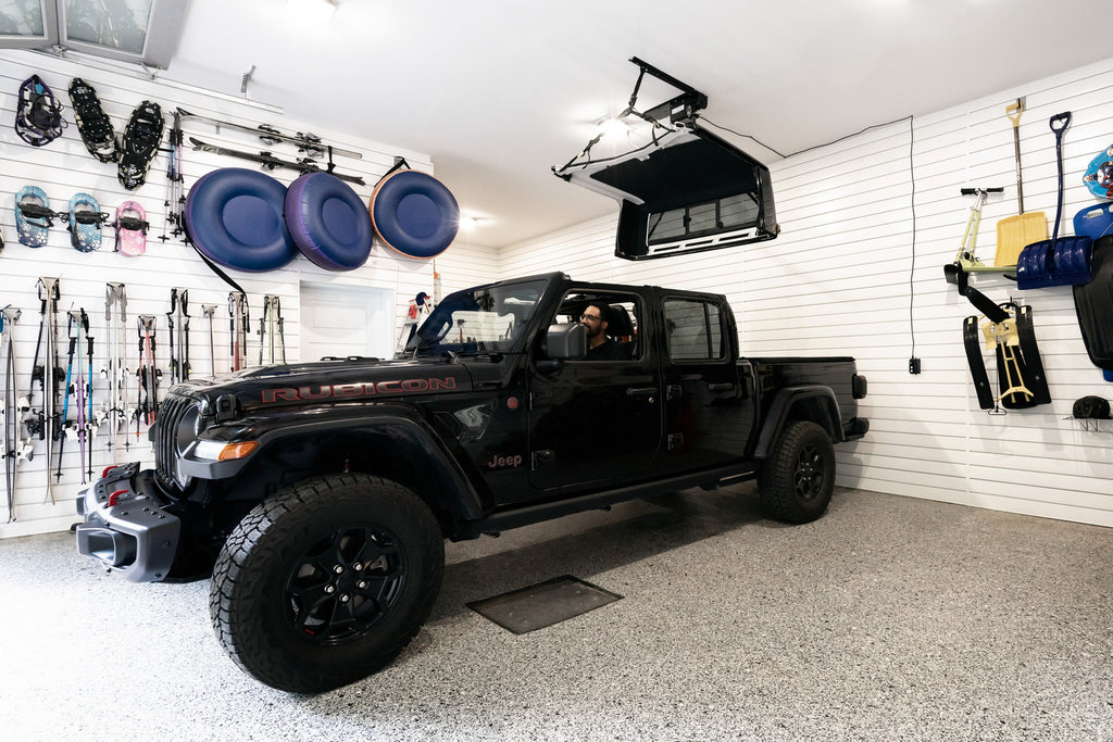 HOSS Storage Hardtop Hoist For Jeep 2018-Current Wrangler JL Black Bestop