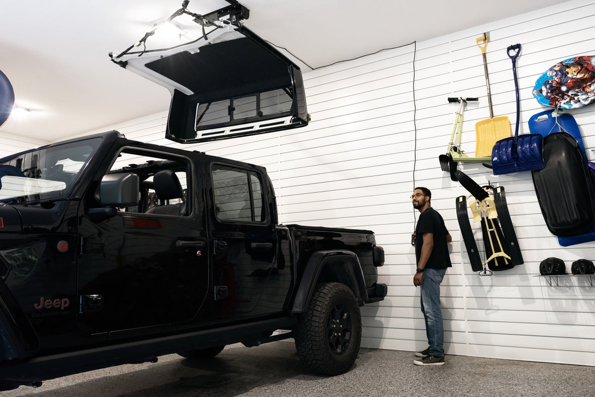 HOSS Storage Hardtop Hoist For Jeep 2018-Current Wrangler JL Black Bestop