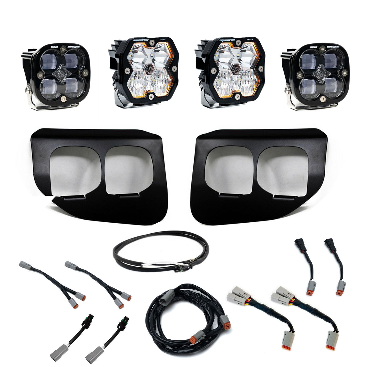 Squadron 2.0 Pro/Squadron Sae Dual Fog Pocket Light Kit Ford 2020-22 F-250/350 Super Duty Clear Baja Designs