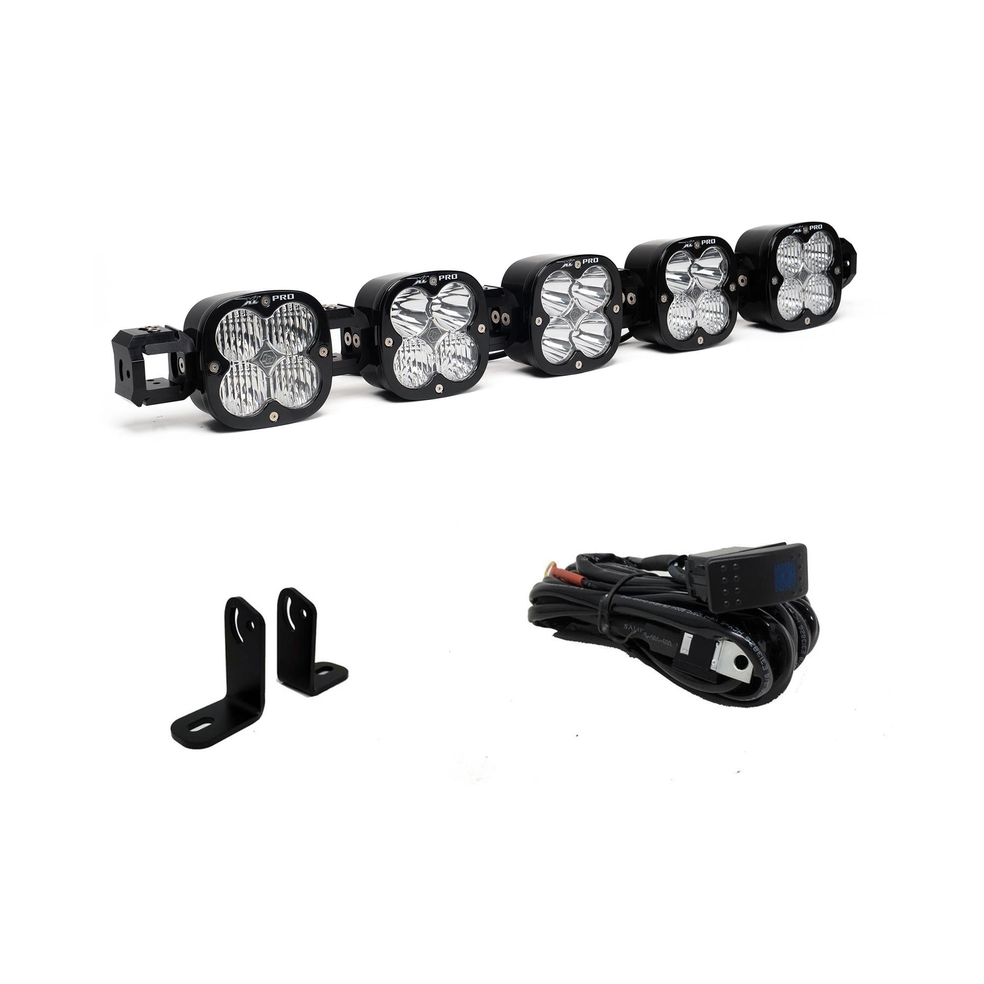 XL Pro Linkable Sport Roof Mount Kit 18-21 RZR Turbo S (Multi-Pattern, Clear) Baja Designs
