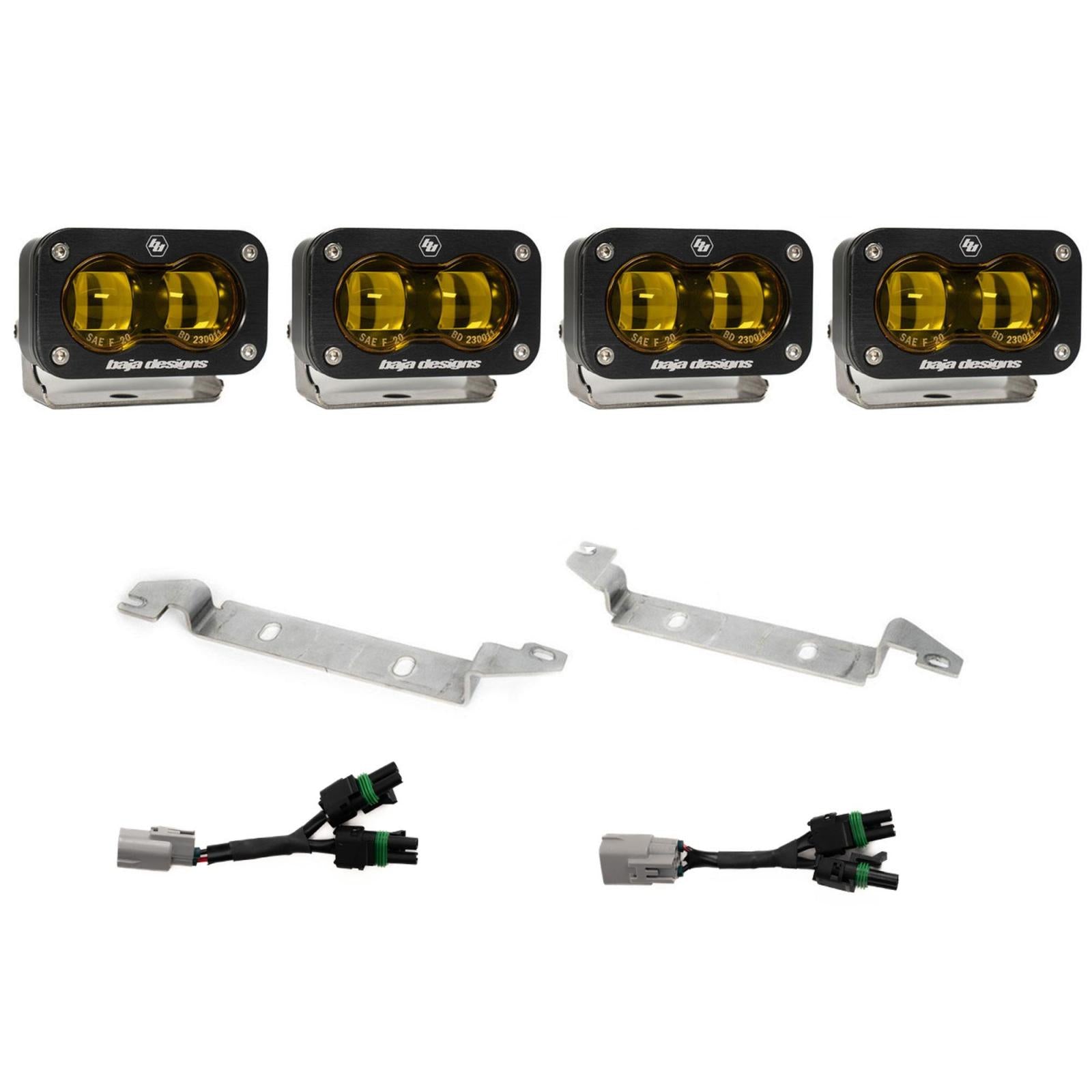S2 SAE OEM Fog Light Replacement Kit 2025-On Toyota 4Runner TRD Pro/Trailhunter Baja Amber Baja Designs