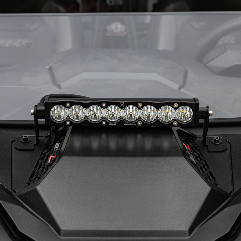S8 10 Inch Light Bar Hood Mount Kit Polaris 2025 RZR ProR; ProS; ProXP, Baja Designs