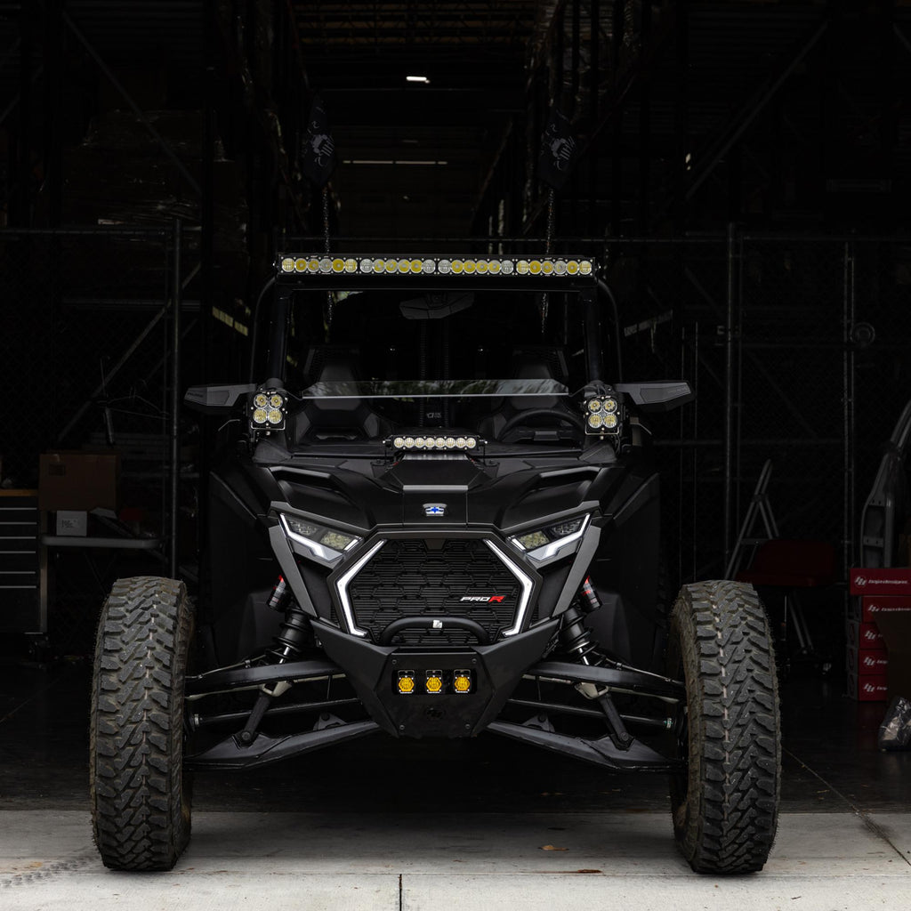 S8 10 Inch Light Bar Hood Mount Kit Polaris 2025 RZR ProR; ProS; ProXP, Baja Designs