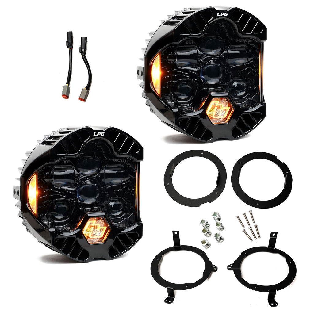 DOT LP6 LED Headlight Kit Jeep 2018-2025 Wrangler JL 2020-2025 Gladiator JT w/LED Headlights Baja Designs