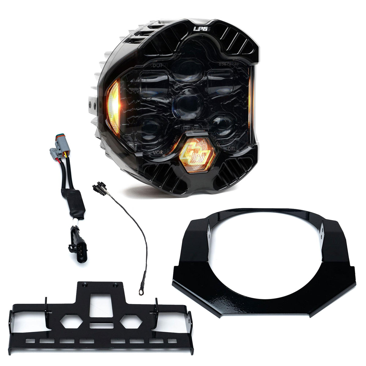 DOT LP6 LED Headlight Kit - 2023-2026 Harley Davidson Street Glide (Amber) - Baja Designs