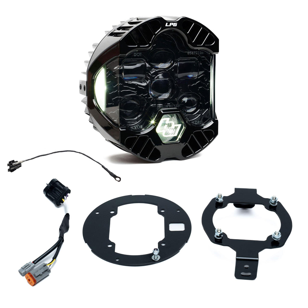 DOT LP6 LED Headlight Kit - 2022-2026 Harley Davidson Low Rider ST (White) - No Cut - Baja Designs