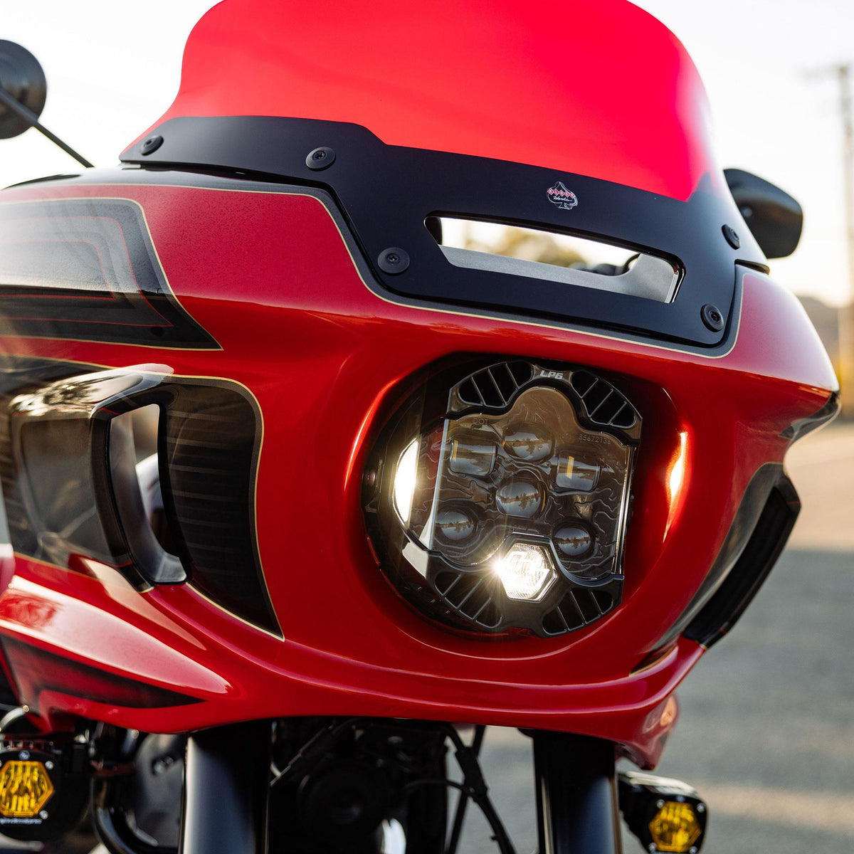 DOT LP6 LED Headlight Kit - 2022-2026 Harley Davidson Low Rider ST (White) - No Cut - Baja Designs