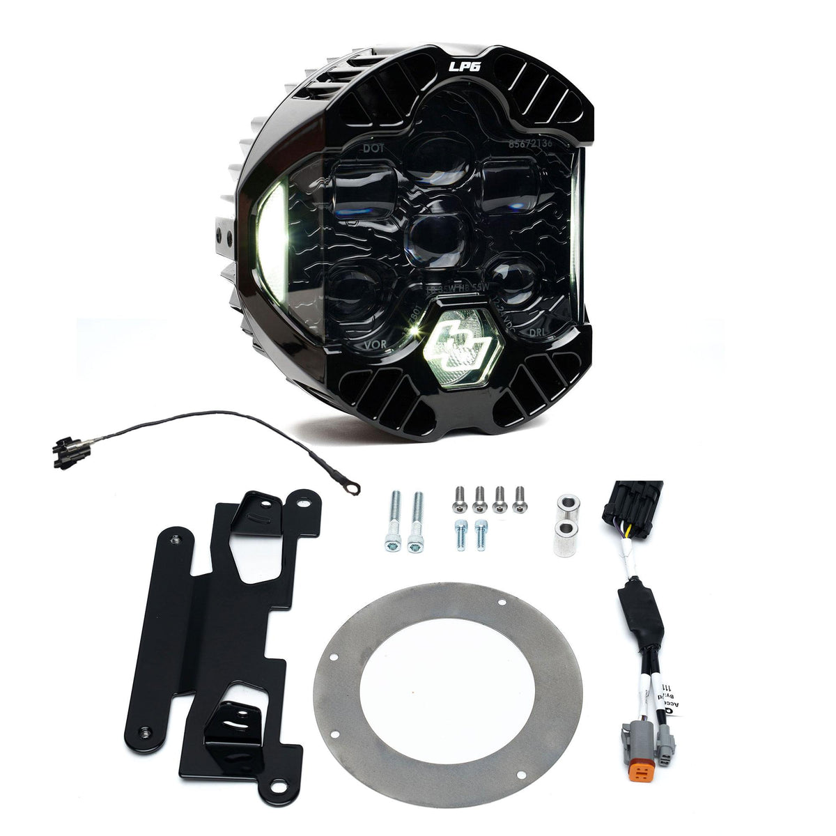 DOT LP6 LED Headlight Kit - 2022-2026 Harley Davidson Low Rider ST (White) - Cut-In - Baja Designs