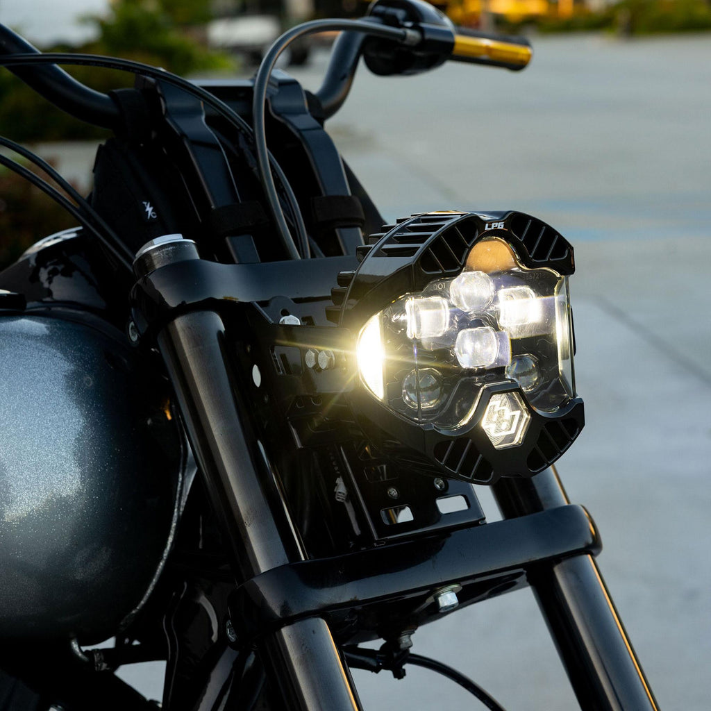 DOT LP6 LED Headlight Kit - 1982-2017 Harley Davidson Dyna/FXR/Softail (White) - Baja Designs