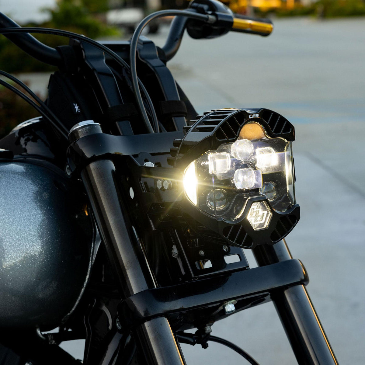 DOT LP6 LED Headlight Kit - 1982-2017 Harley Davidson Dyna/FXR/Softail (White) - Baja Designs