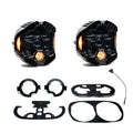 DOT LP6 LED Dual Headlight Kit - 1998-2013 Pre Rushmore Style Harley Davidson Road Glide (Amber) - Baja Designs