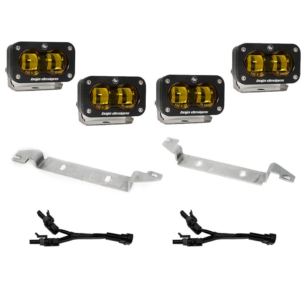 2024-Present Toyota Tacoma S2 SAE Baja Amber OEM Fog Replacement Kit Baja Designs