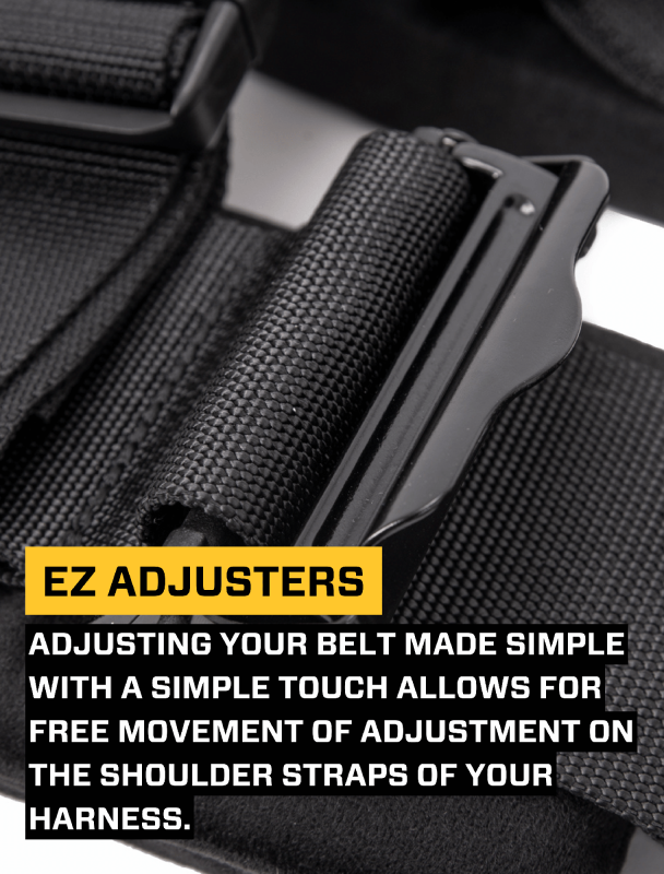 PRP 5.2 Harness with Shoulder Straps Sewn to Lap- Black