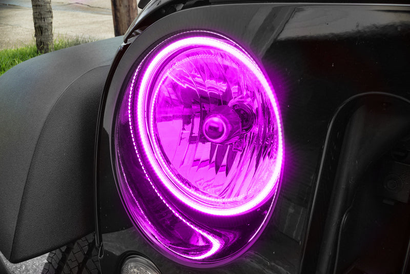 Oracle Jeep Wrangler JK 07-17 LED Waterproof Halo Kit - ColorSHIFT w/o Controller