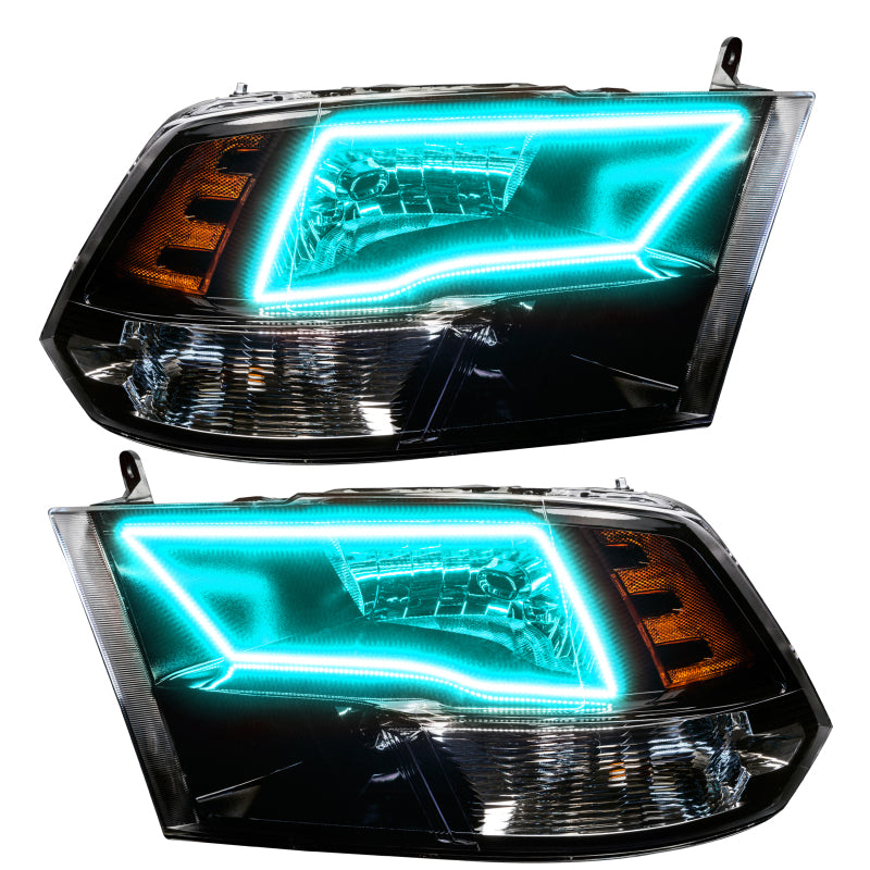 Oracle Lighting 09-18 RAM 1500 Sport Halo Headlights - Blk Housing w/2.0 Controller