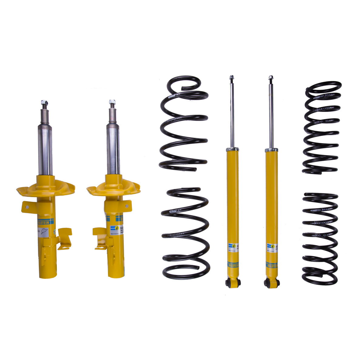 Suspension Kit Mazda 3 2009-2007 Monotube Front Lowered Height 25mm, up to 1070kg Axle Load Rear Lowered Height 15mm, up to 915kg Axle Load B12 (Pro-Kit) Bilstein