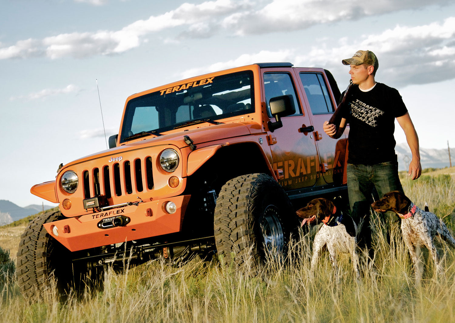 07-18 Wrangler JK RockGuard Epic Front Bumper Offset Drum Winch TeraFlex