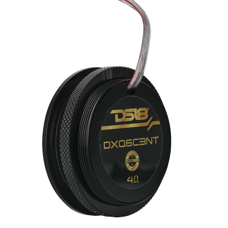 DS18 Dlx Qlty 6.5in+3.5in+2.2in 3-Way 180 Watt RMS 4 ohm Ylw Straw + Composite Foam Cone Neodymium