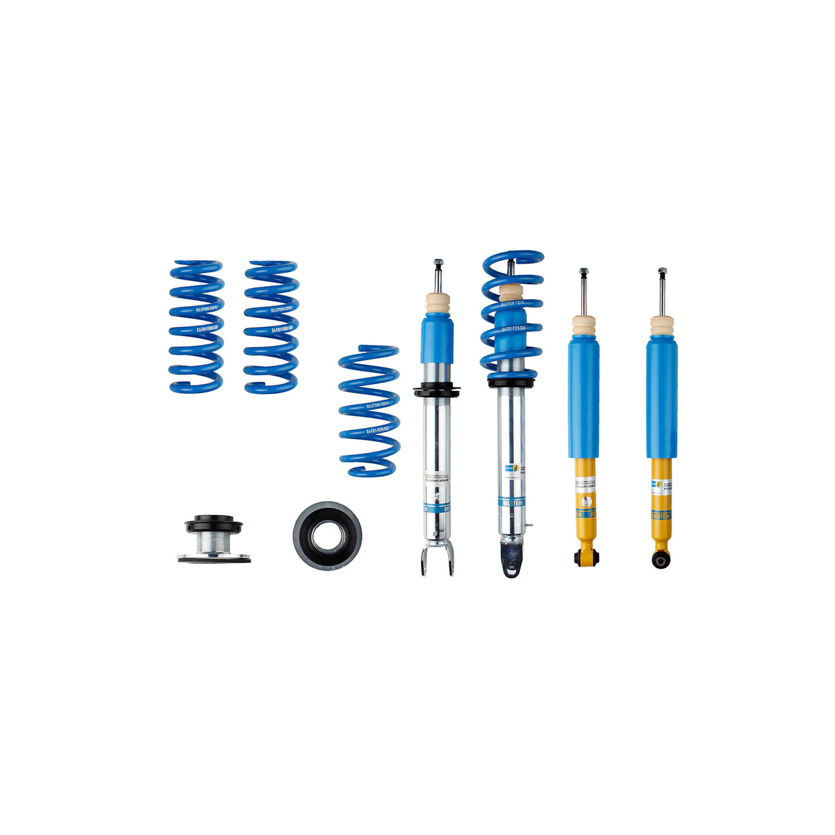 Suspension Kit No Applications Monotube Front Lowered Height 20-45mm, up to 1125kg Axle Load Rear Lowered Height 15-40mm, up to 1270kg Axle Load B14 (PSS) Bilstein