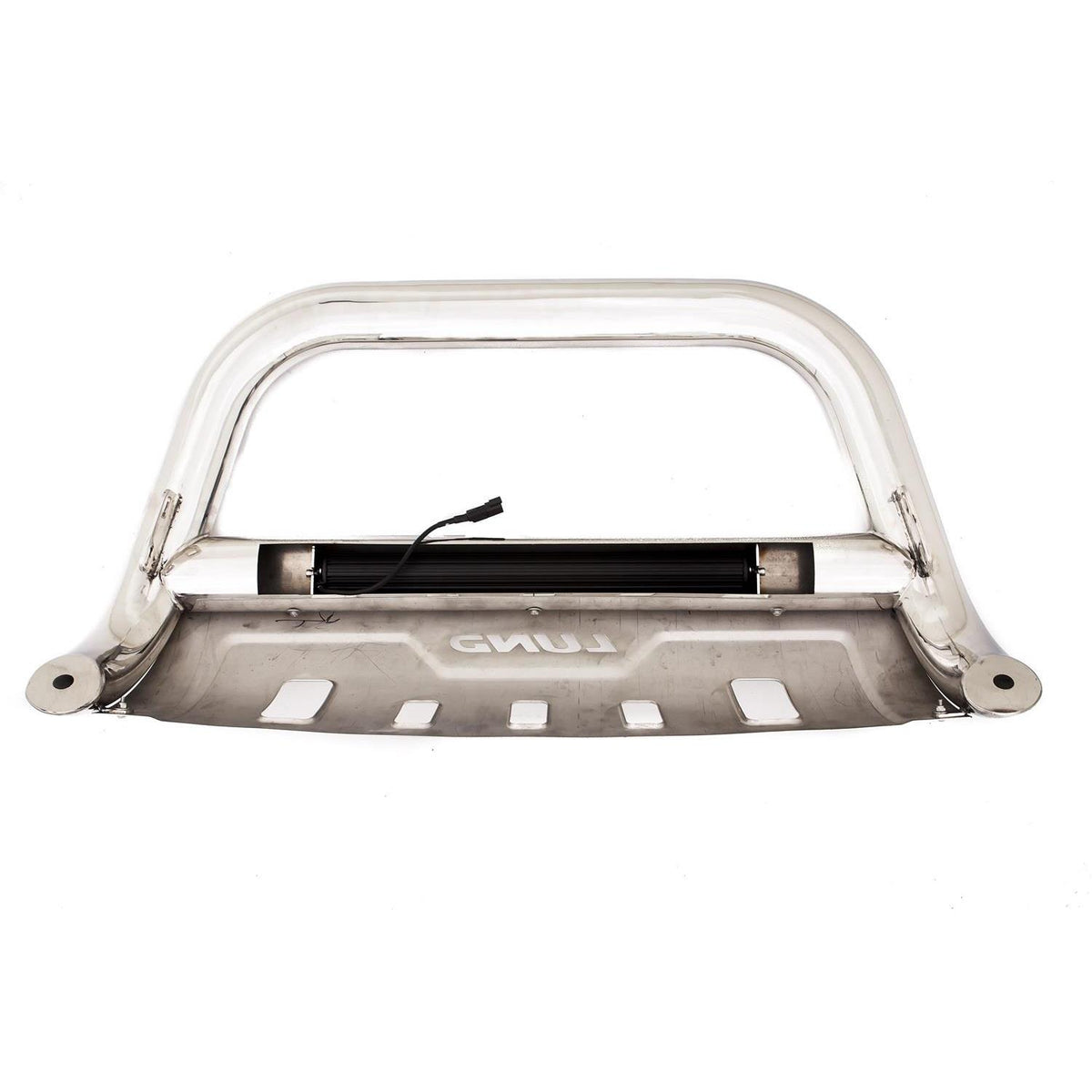 Bull Bar with LED Light Bar 3.5 Inch Oval Polished Stainless Steel 2019-2021 Ram 1500 Lund
