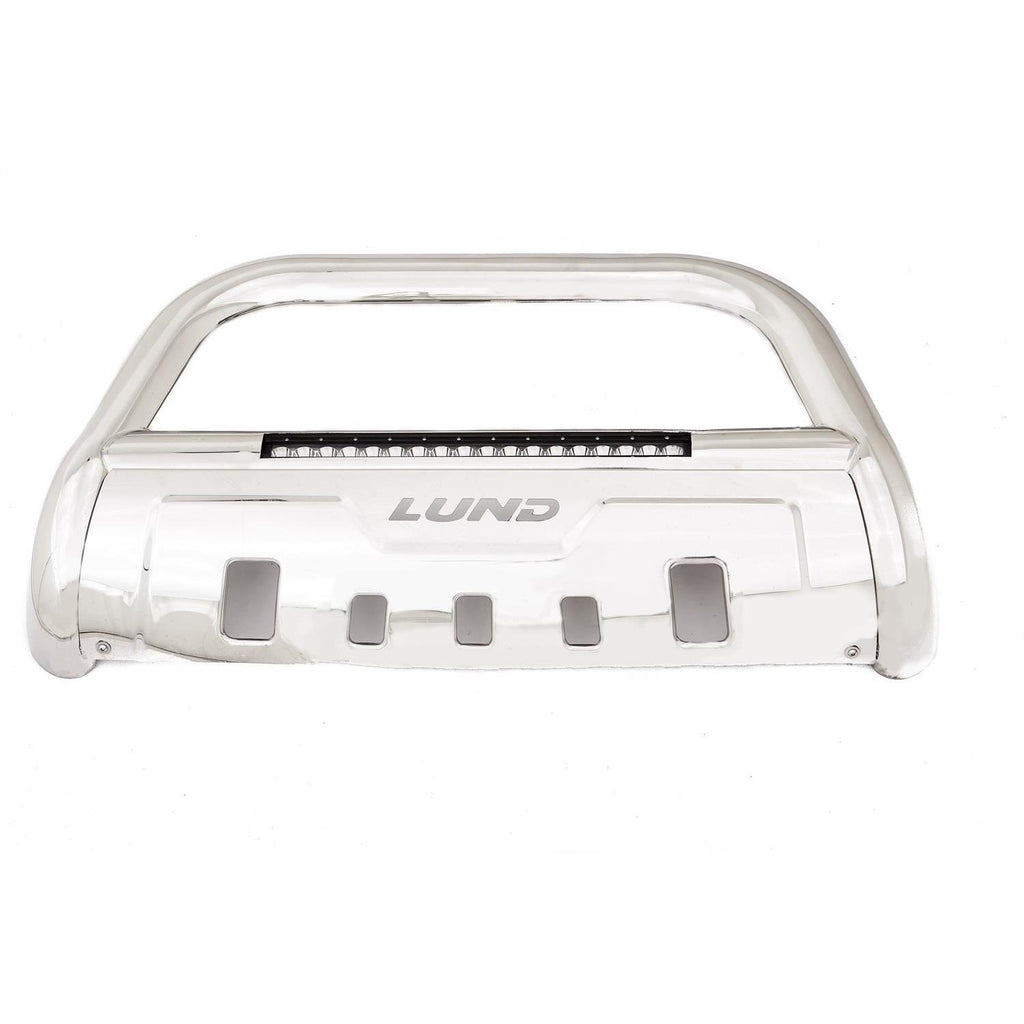 Bull Bar with LED Light Bar 3.5 Inch Oval Polished Stainless Steel 2019-2023 Ford Ranger Lund
